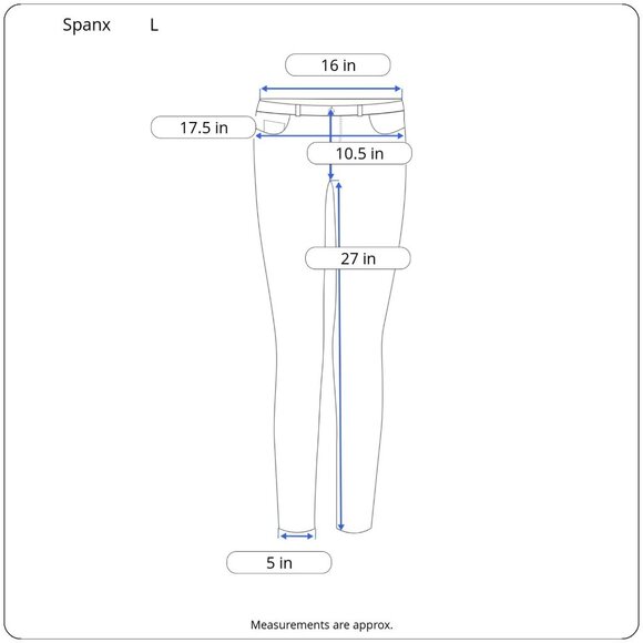 Spanx Ankle Skinny Jeans Womens Size Large Black Stretch Pull On Flattering Fit - Picture 3 of 11